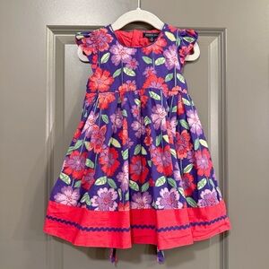 Pumpkin Patch Purple Floral Pleated Dress Size 3T